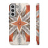 Silver Feather Compass - Impact Resistant Phone Case